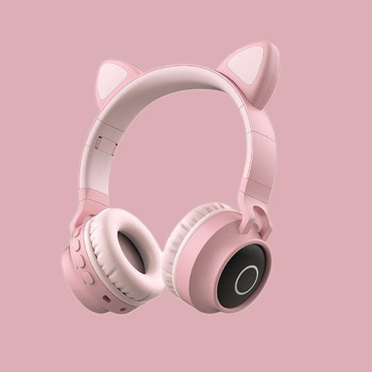 LED Light Cat Ear Headphones Wireless Bluetooth 5.0 - Arovion