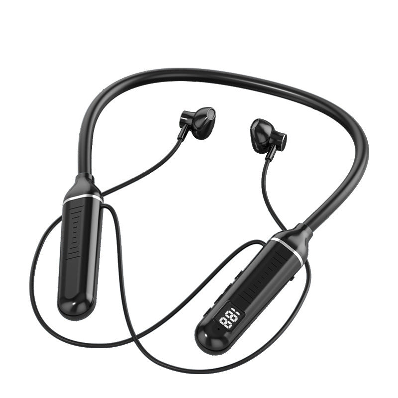 Neck-worn Wireless Bluetooth Headset With Digital Display Function - Arovion