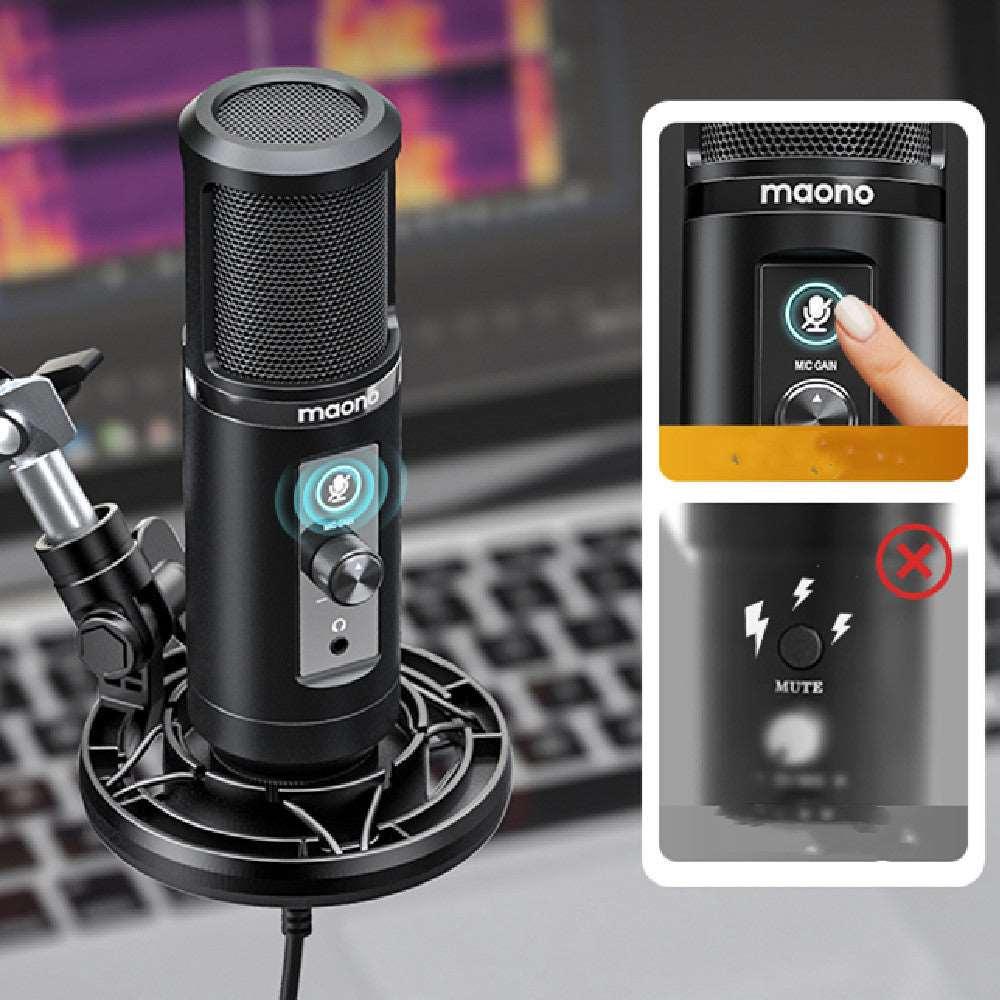 Capacitor Microphone Usb Computer Desktop Notebook - Arovion