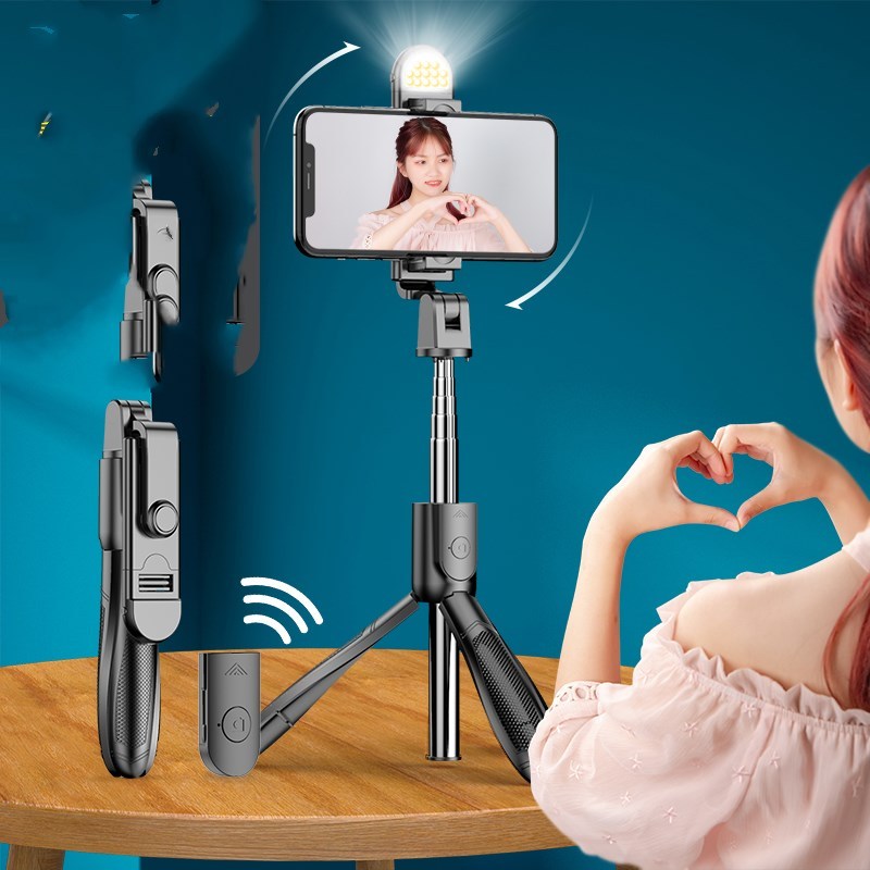 Mobile phone live broadcasting stand with self timer - Arovion