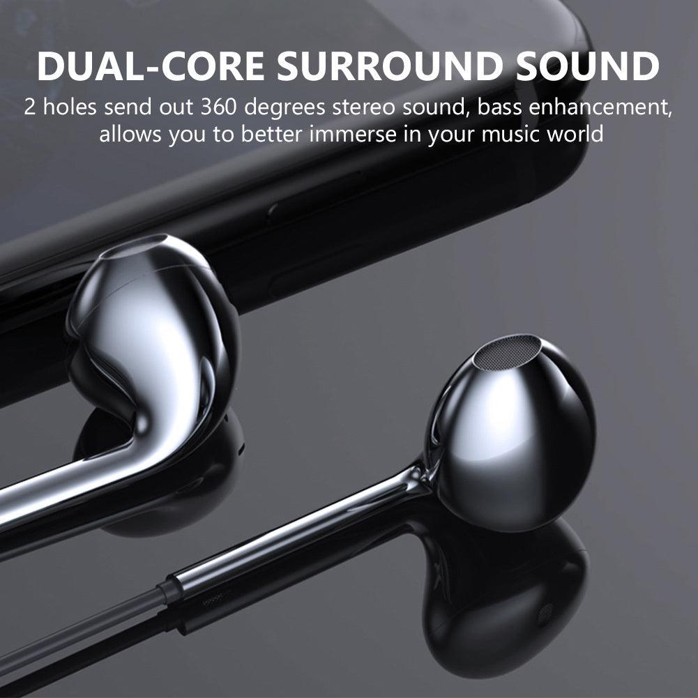 Zinc Alloy In-Ear Subwoofer Headphones Metal Wire - Arovion