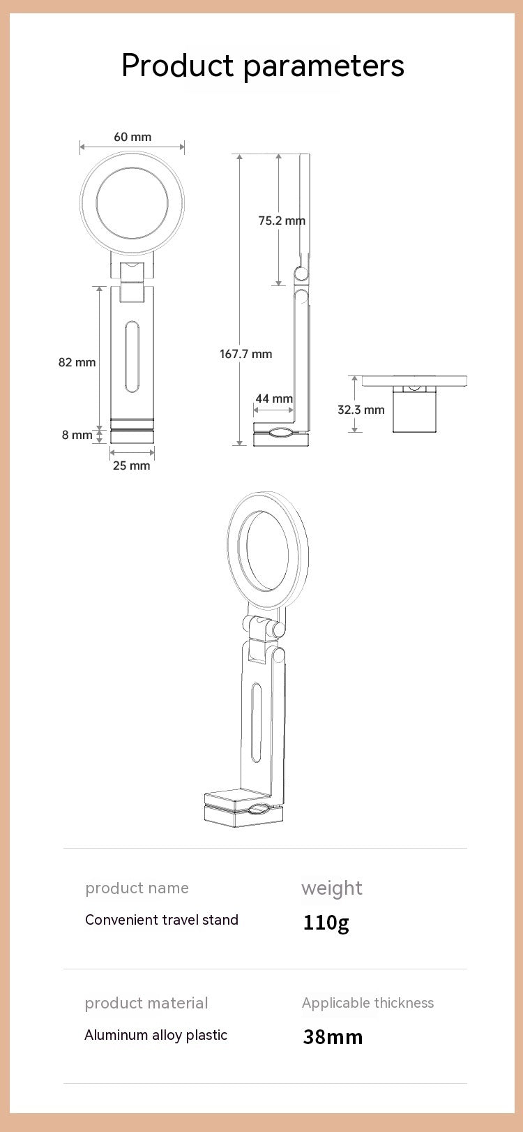 360-degree Rotating Folding Phone Magnetic Bracket - Arovion