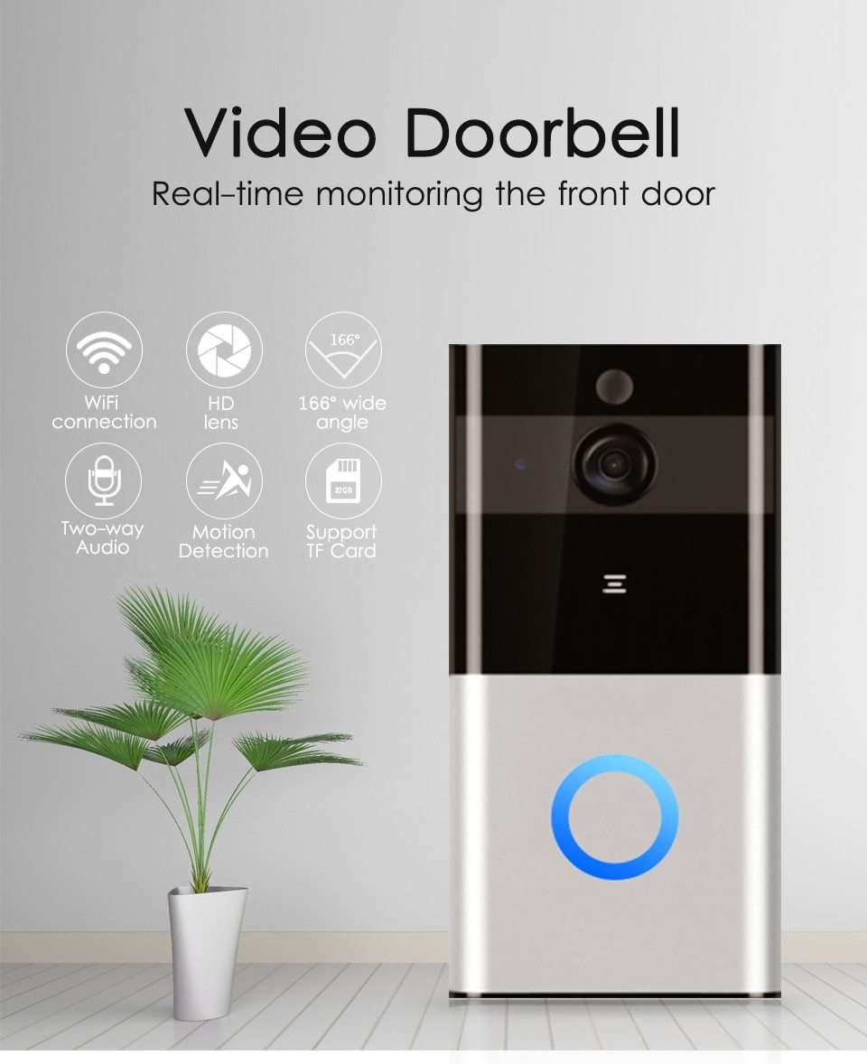 Marlboze 720P WIFI Visual Doorbell Wireless Intercom - Arovion