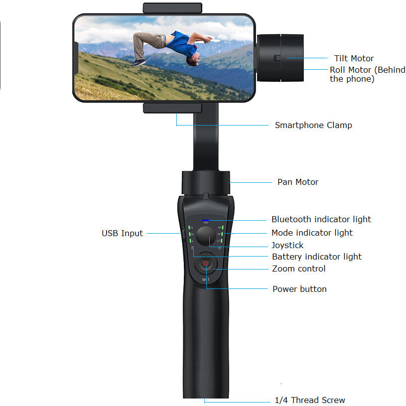 Holding stabilizer and handheld gimbal - Arovion