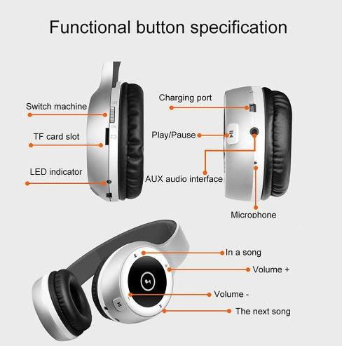 T8 Stereo Bluetooth HIFI Sports MP3 Card Wireless Headphones - Arovion