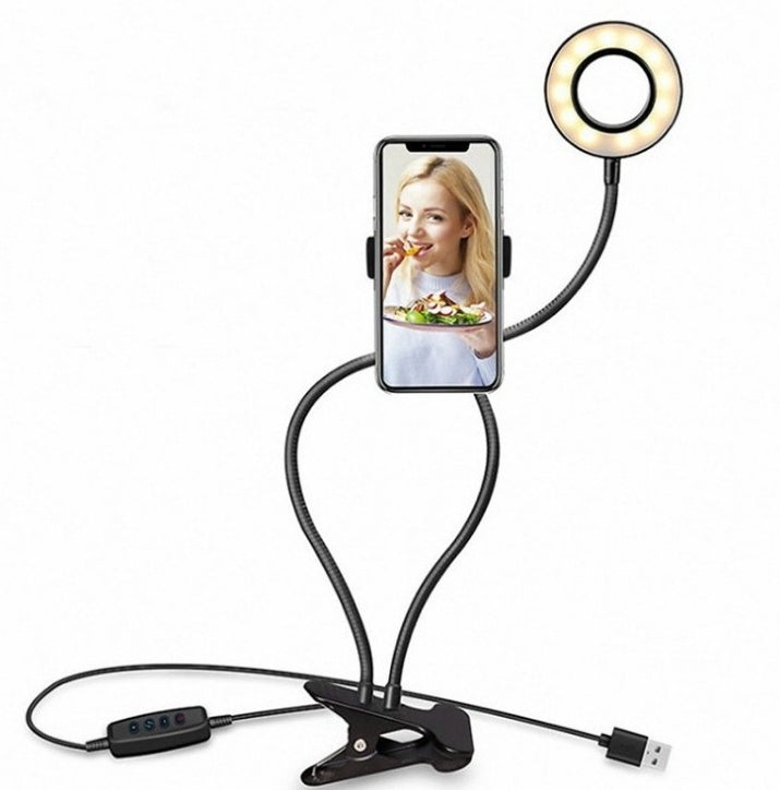 LED Selfie Ring Light for Live Adjustable Makeup Light-8cm Stand - Arovion