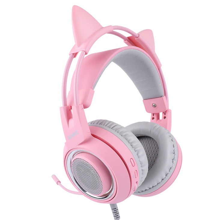 G951USB 7.1 Virtual Surround Sound Headsets LED Cat Ear Headphones - Arovion