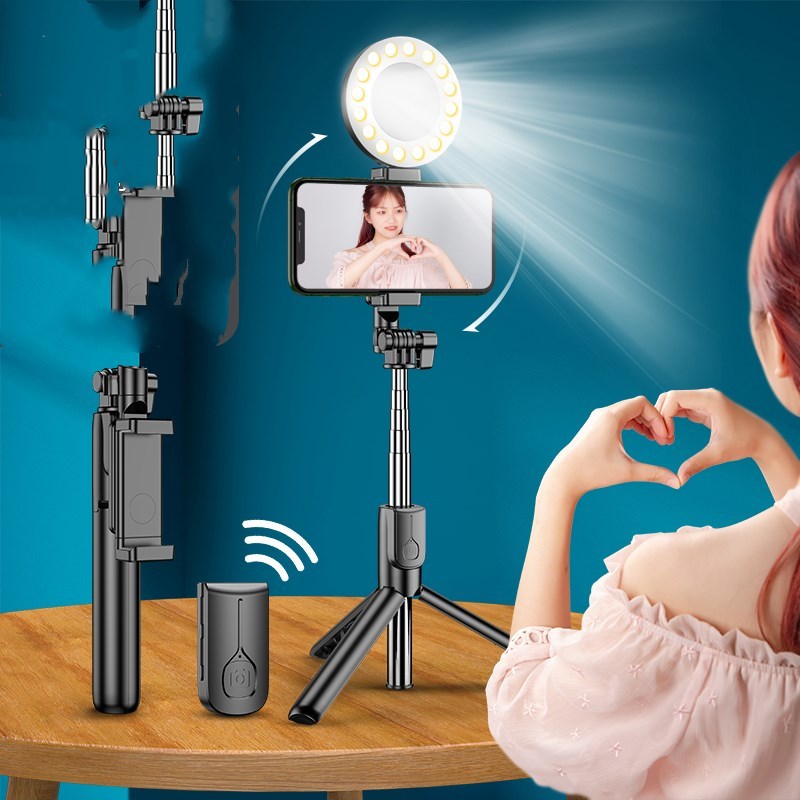 Mobile phone live broadcasting stand with self timer - Arovion