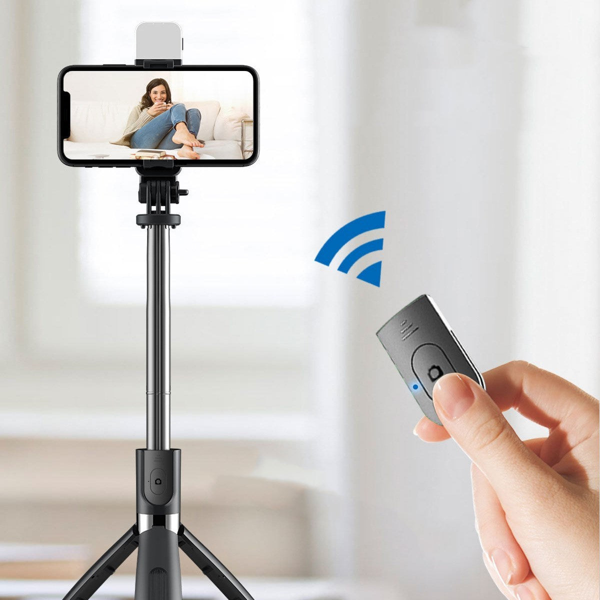 Compatible with Apple, Selfie Stick With Supplementary Light - Arovion