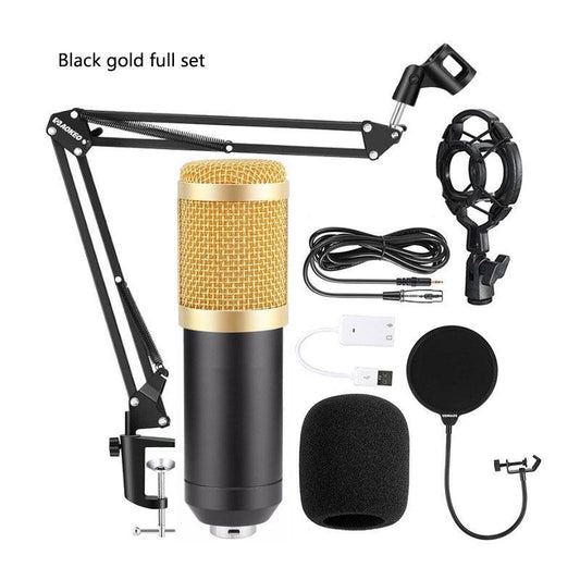 Bm800 Condenser Microphone V8 Sound Card Recording Live Broadcast Set - Arovion