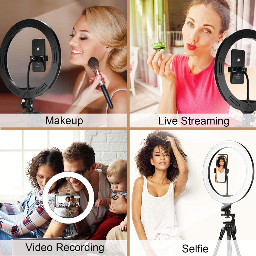 Compatible with Apple, Video Light, Dimmable Light, Selfie Led Ring Light - Arovion