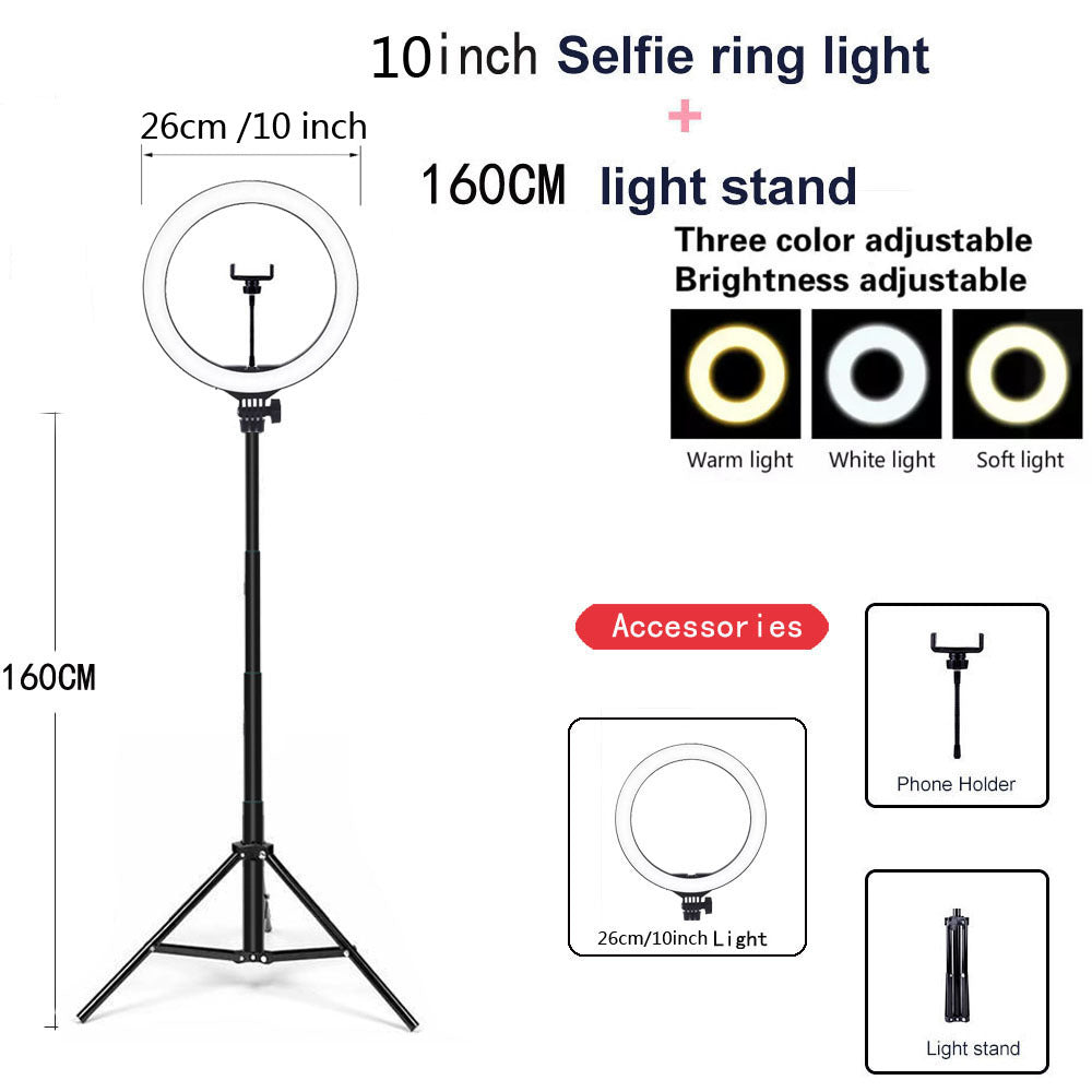 Compatible with Apple, Video Light, Dimmable Light, Selfie Led Ring Light - Arovion