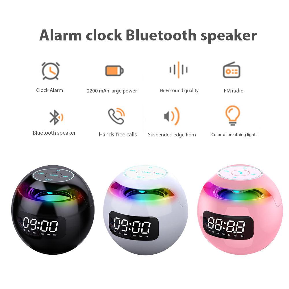 New Portable Wireless Alarm Clock Bluetooth Speaker - Arovion