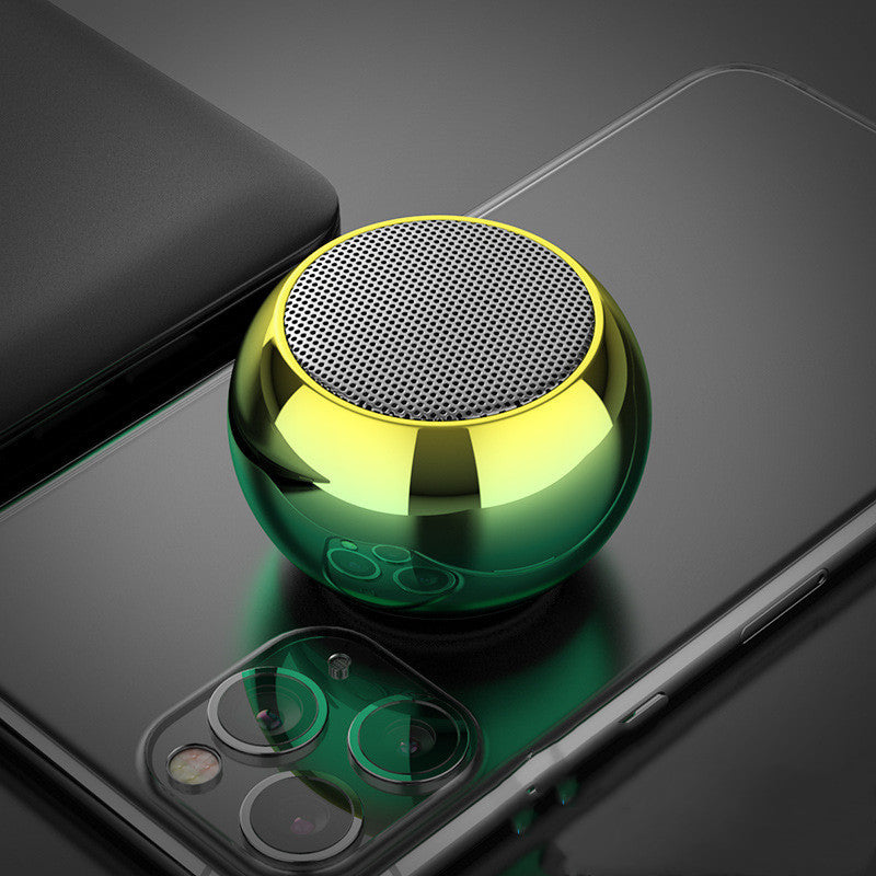 M3 Colorful Wireless Speakers 3D Mini Electroplating Round Steel - Arovion