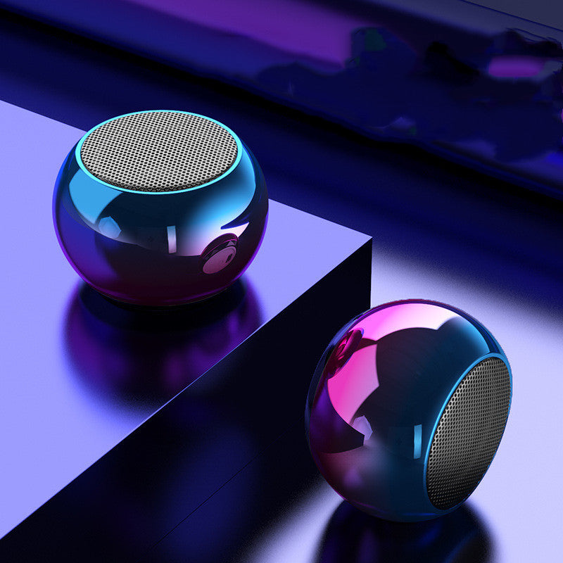 M3 Colorful Wireless Speakers 3D Mini Electroplating Round Steel - Arovion