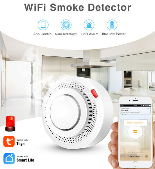 Smart home WiFi smoke detector - Arovion