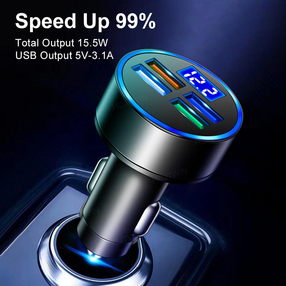 One-to-four Multi-port Car Charger - Arovion