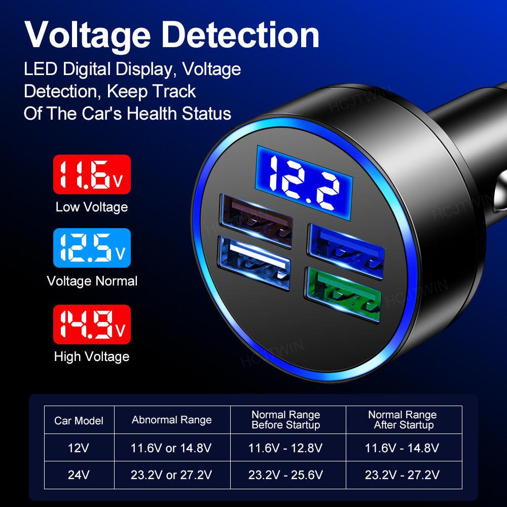 One-to-four Multi-port Car Charger - Arovion