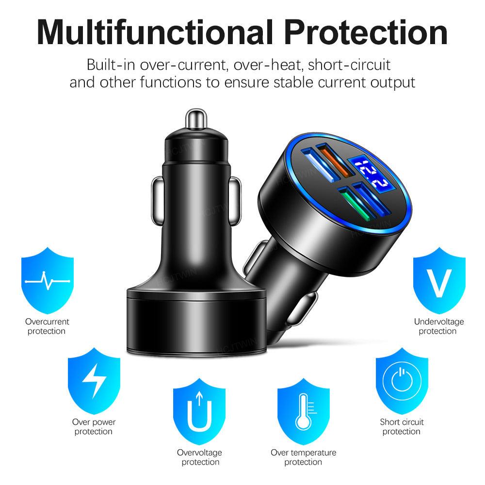 One-to-four Multi-port Car Charger - Arovion