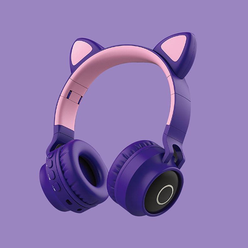 LED Light Cat Ear Headphones Wireless Bluetooth 5.0 - Arovion