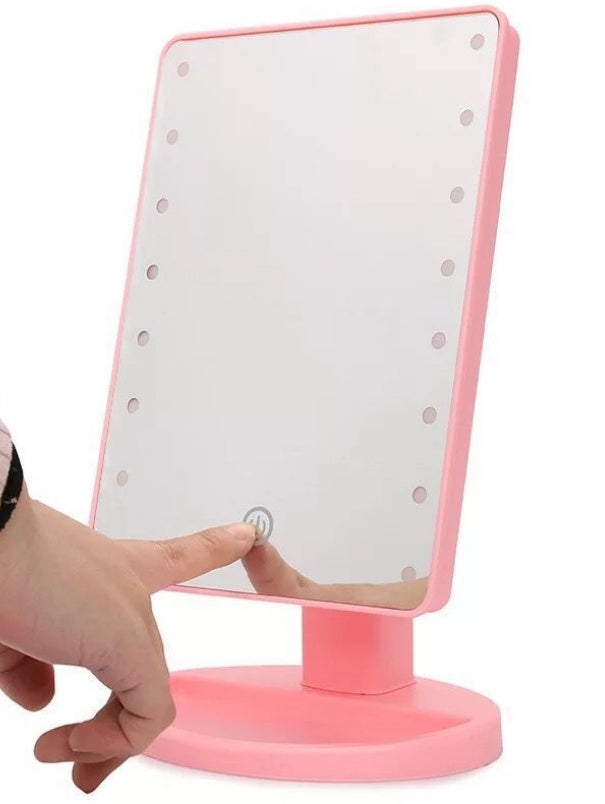 Portable 360 Degree Rotation Touch Induction Tabletop Cosmetic Mirror - Arovion