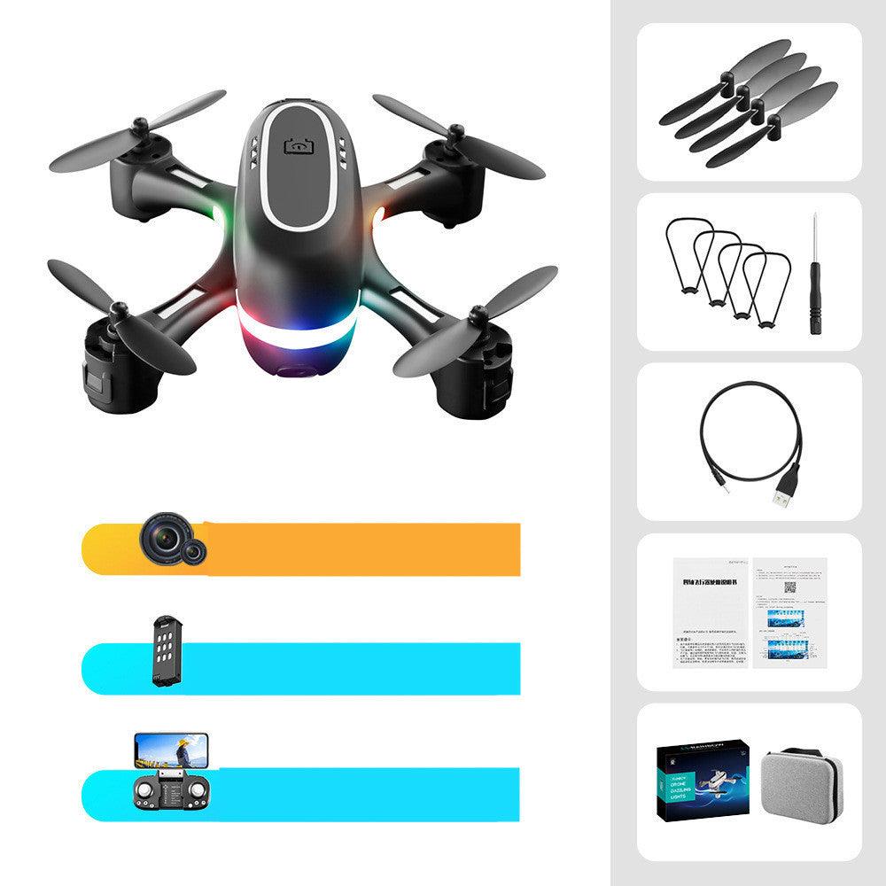 Mini Aerial Photography Gradient LED Remote Control Plane - Arovion