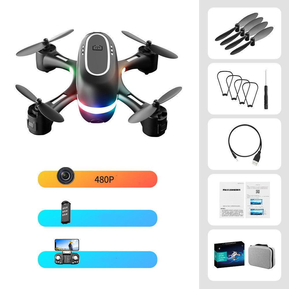 Mini Aerial Photography Gradient LED Remote Control Plane - Arovion