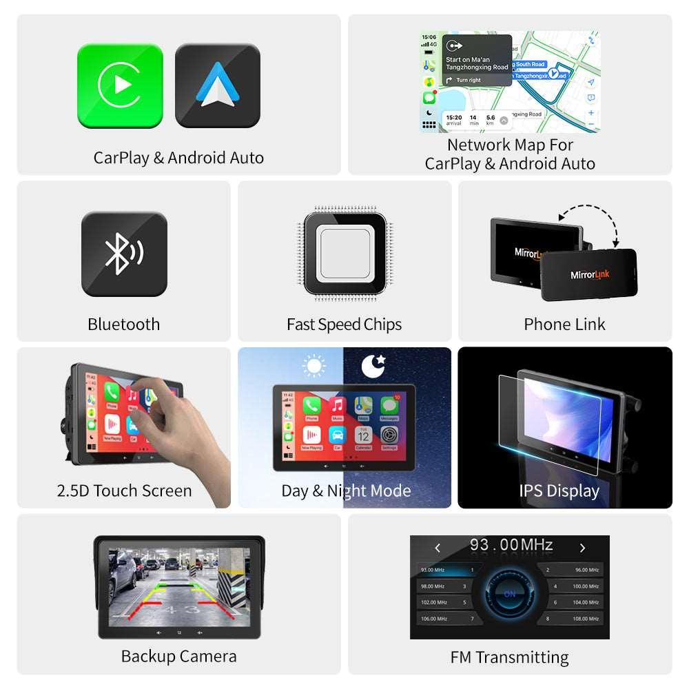 7 Car Wireless CarPlay Display Cigarette Lighter Interface - Arovion