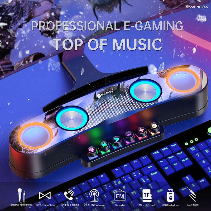 Desktop Colorful Gaming Bluetooth Speaker with LED - Arovion