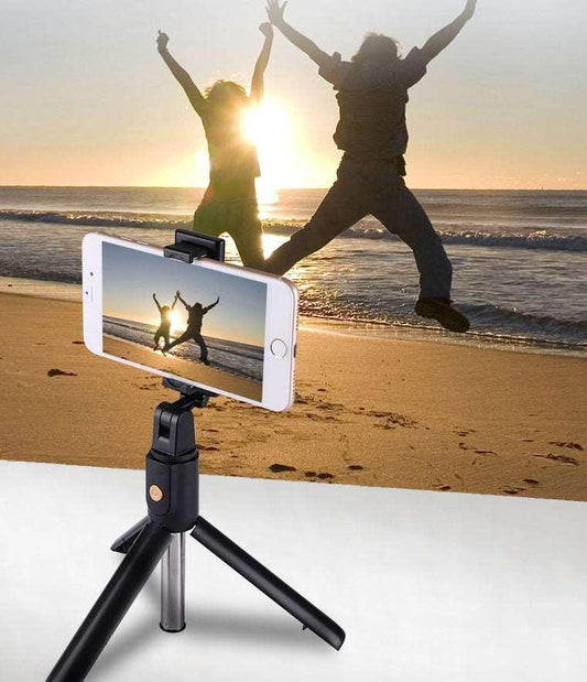 Compatible with Apple, Bluetooth stainless steel tripod - Arovion