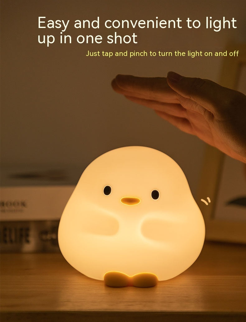 Cute Duck LED Night Lamp Cartoon Silicone USB Rechargeable Light - Arovion