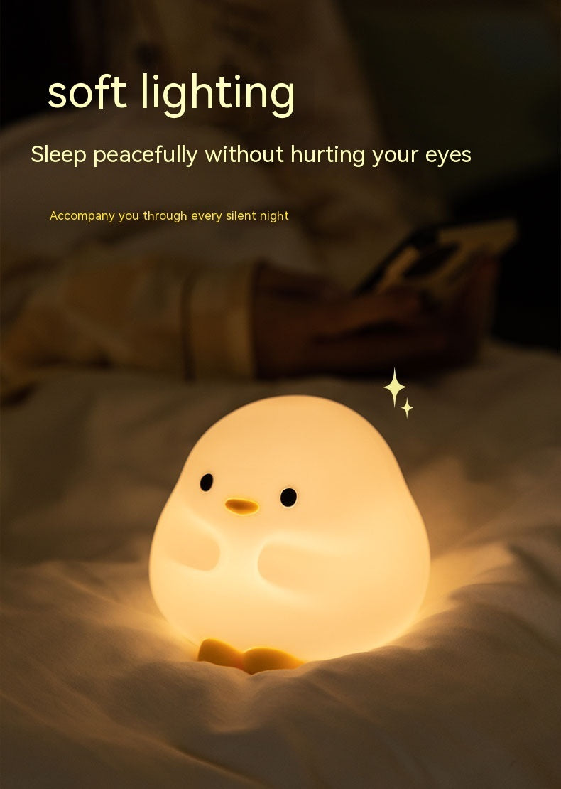 Cute Duck LED Night Lamp Cartoon Silicone USB Rechargeable Light - Arovion