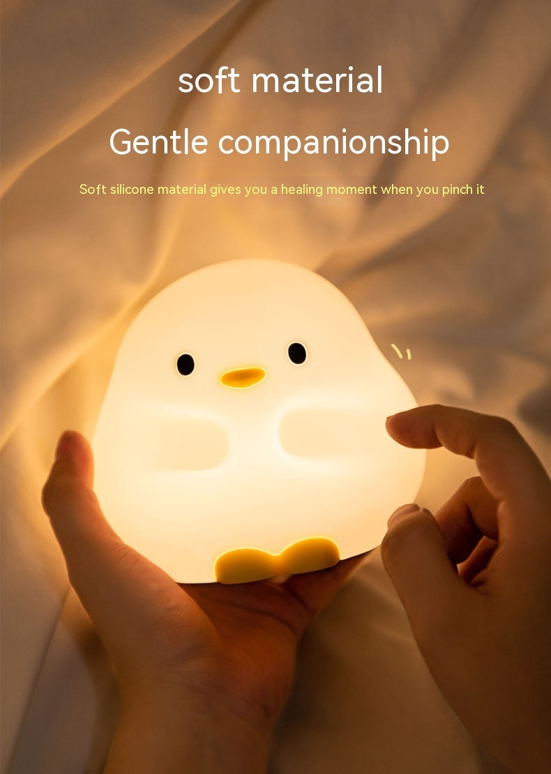 Cute Duck LED Night Lamp Cartoon Silicone USB Rechargeable Light - Arovion