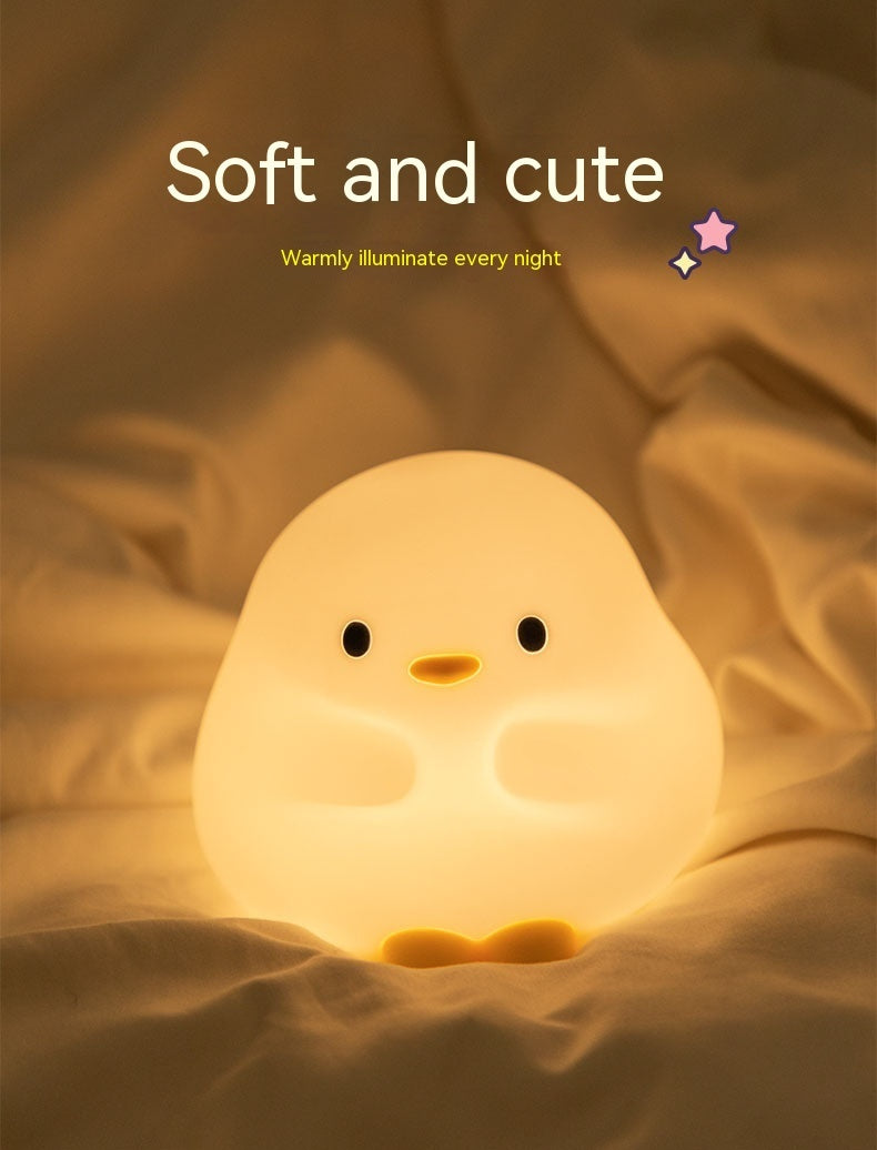 Cute Duck LED Night Lamp Cartoon Silicone USB Rechargeable Light - Arovion