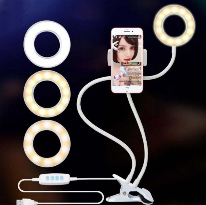 LED Selfie Ring Light for Live Adjustable Makeup Light-8cm Stand - Arovion