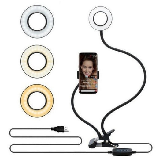 LED Selfie Ring Light for Live Adjustable Makeup Light-8cm Stand - Arovion