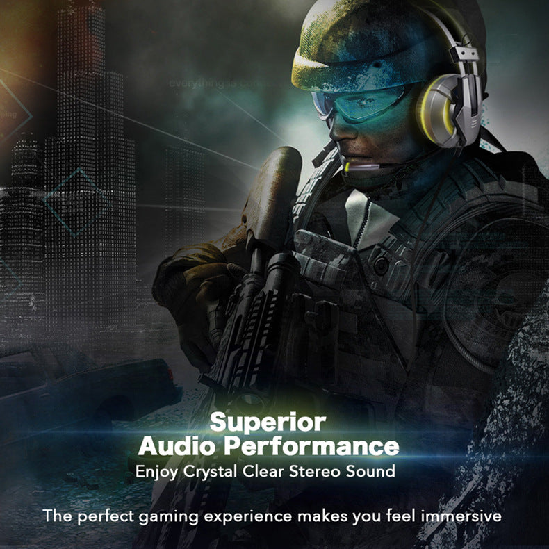 Head-mounted illuminated gaming headset - Arovion