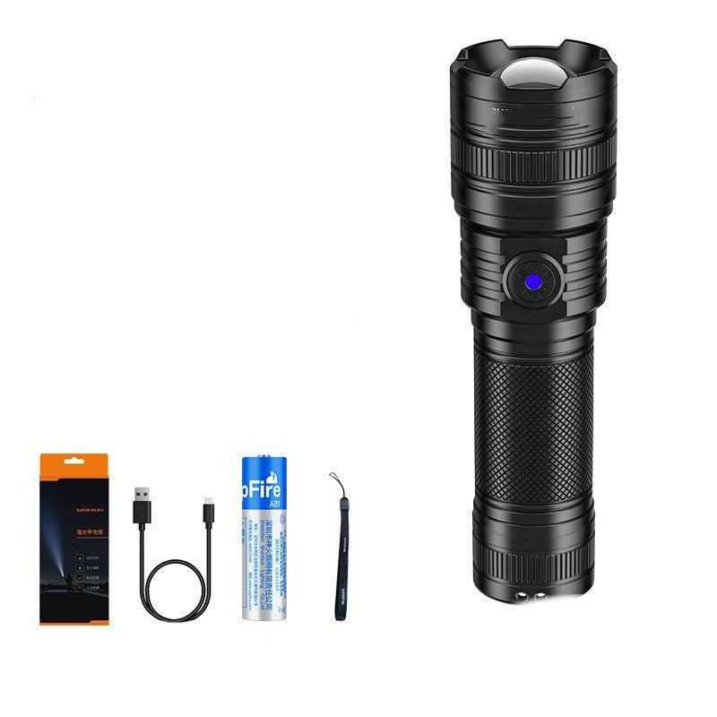 Telescopic Focusing Aluminum Alloy Rechargeable Flashlight - Arovion