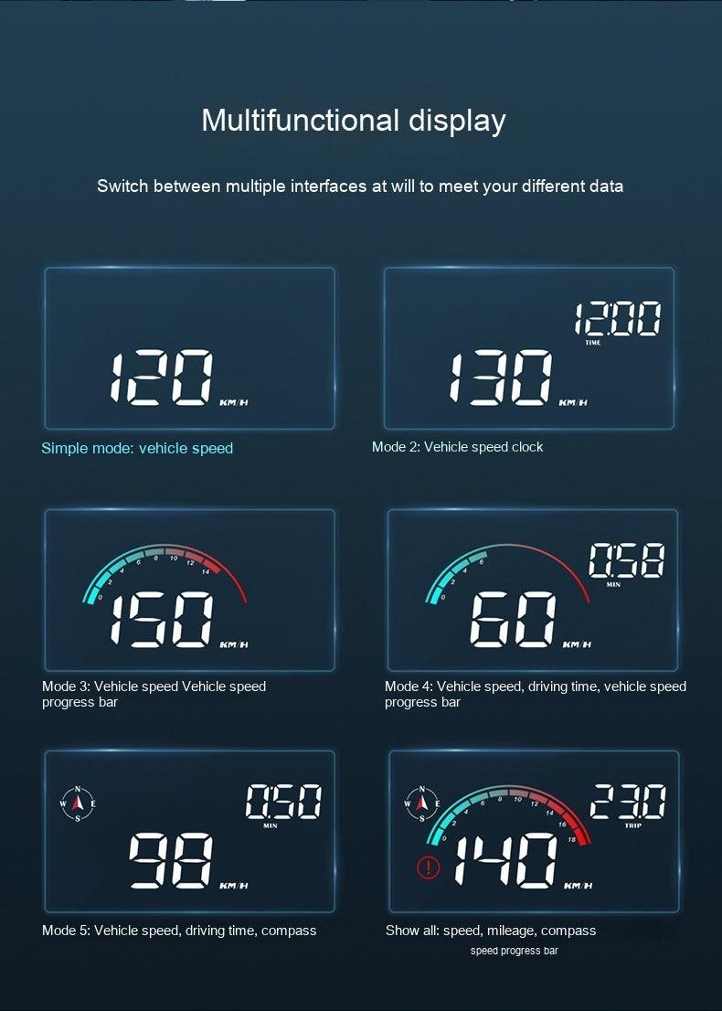 Head-Up Display Car GPS Universal Speed Compass - Arovion