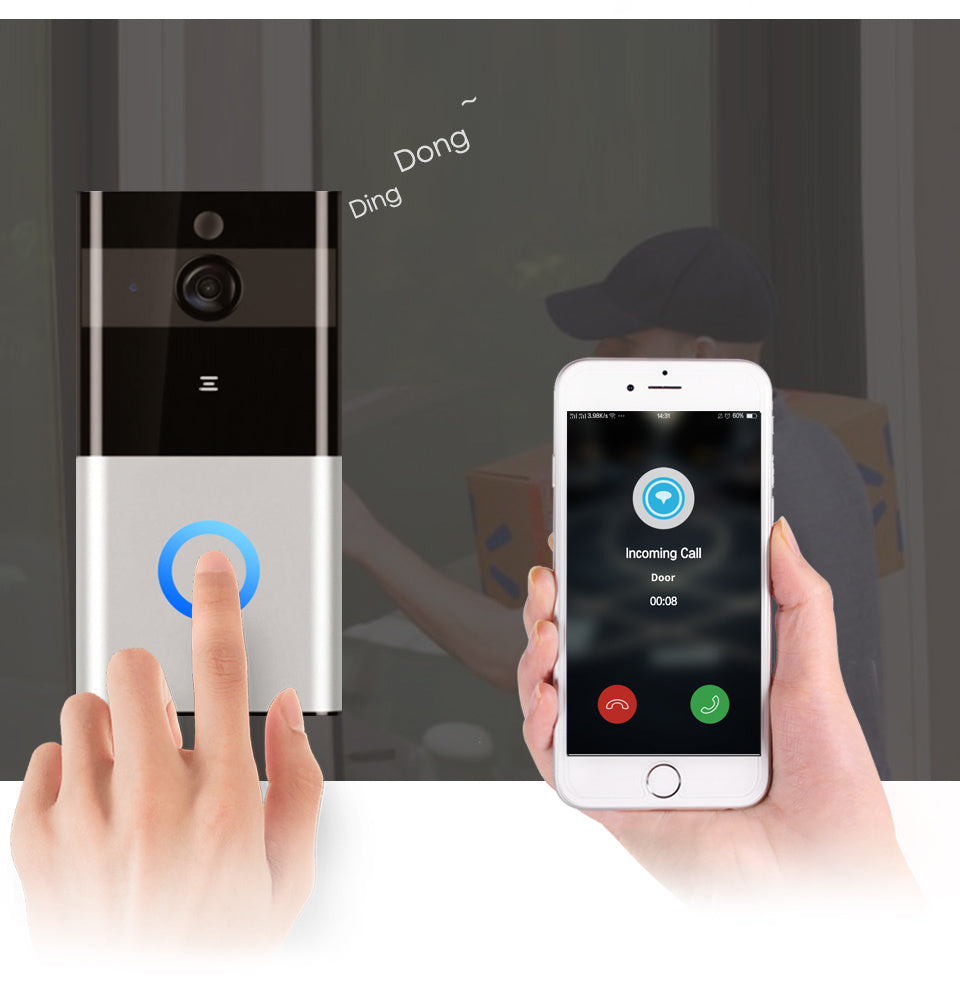 Marlboze 720P WIFI Visual Doorbell Wireless Intercom - Arovion