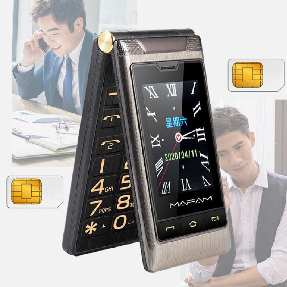 Full Network Connectivity Dual Screen Flip Cover Elderly Machine - Arovion