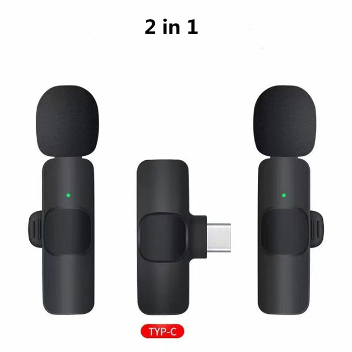 Wireless Lavalier Microphone Portable Audio Video Recording Mini Mic - Arovion