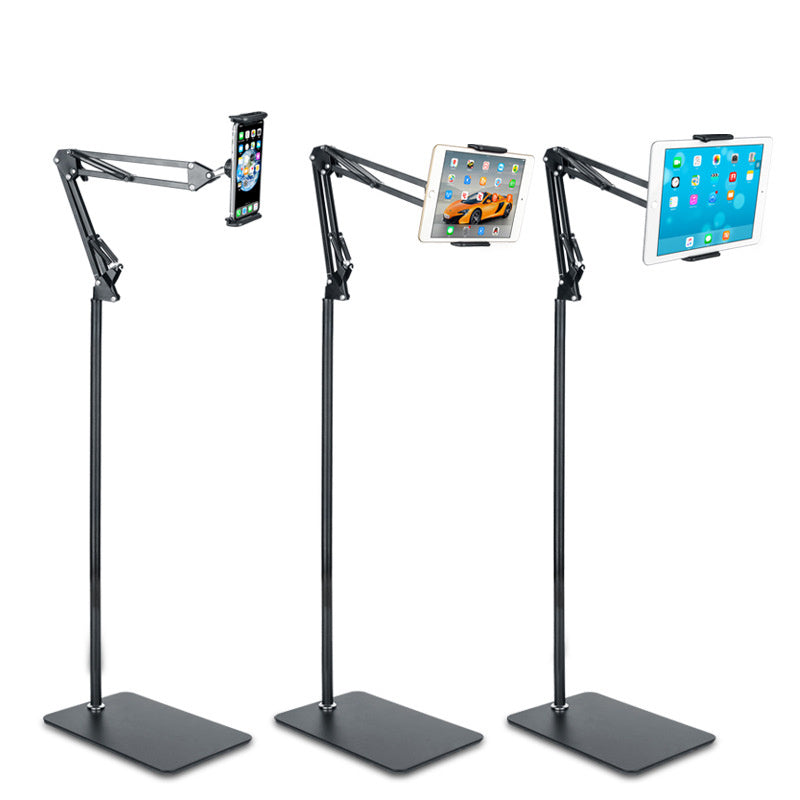 Lazy Mobile Phone Holder 360 Degree Rotating Folding Floor Stand - Arovion