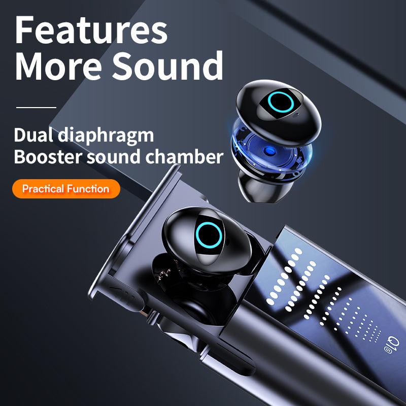 HiFi 9D Wireless Earphones IPX7 Waterproof 3500mAh with Flashlight - Arovion