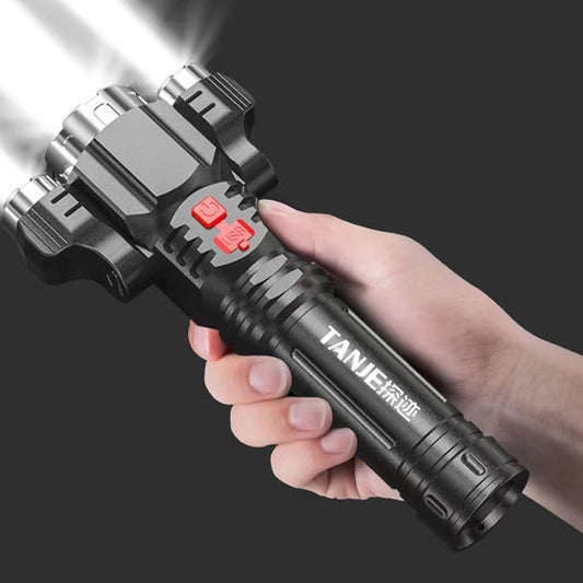 Outdoor Home Portable Riding USB Rechargeable Flashlight - Arovion