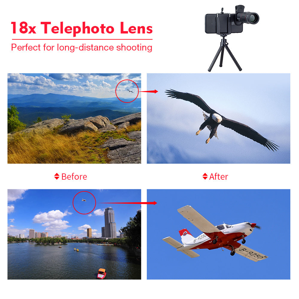 External 18 times mobile phone telephoto lens high-definition - Arovion