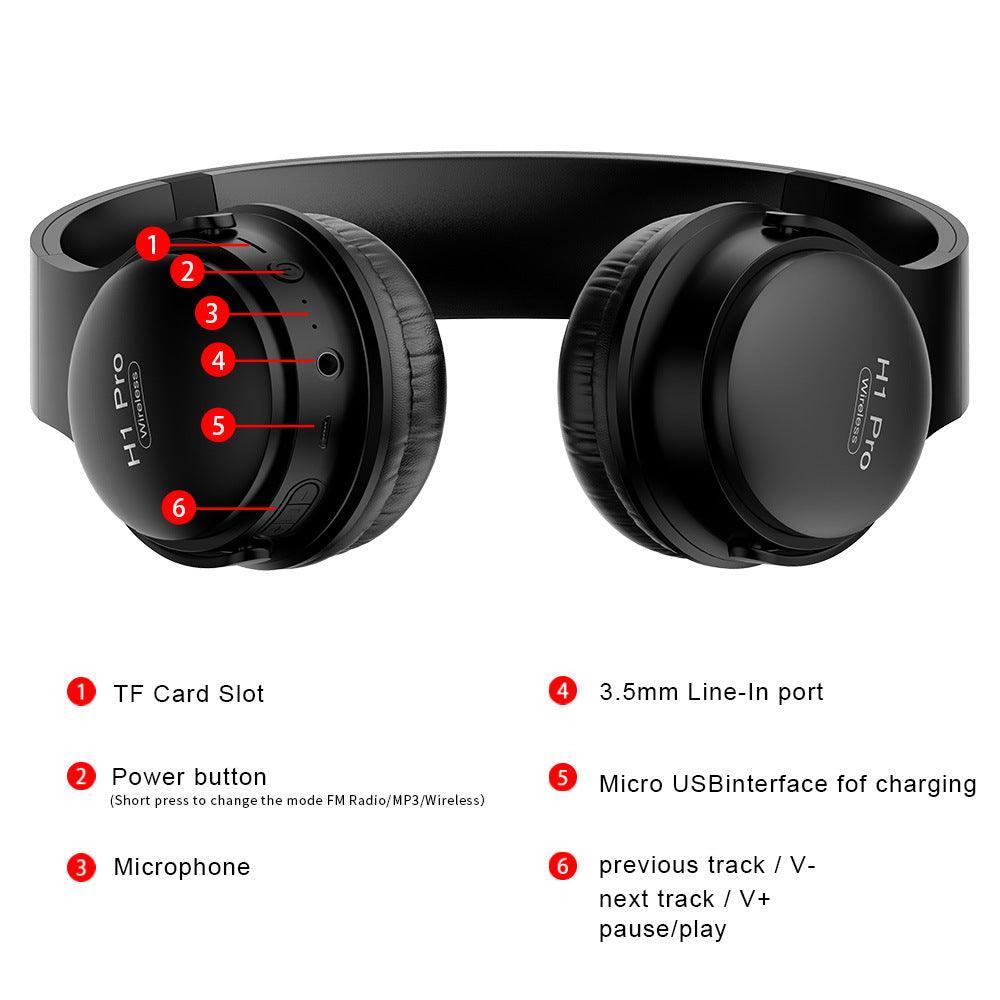 PTM H1 Pro wireless Bluetooth-compatible headset - Arovion