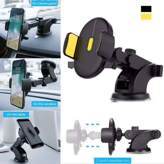 Car Phone Holder Long Rod Telescopic Suction Cup Type - Arovion