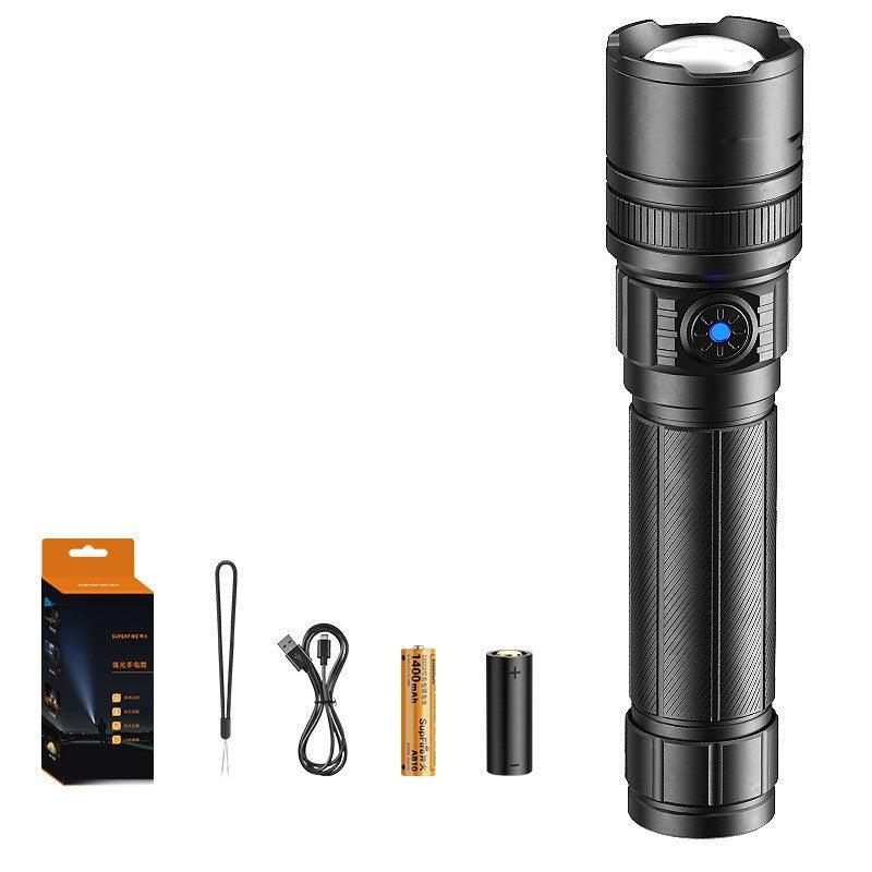 Telescopic Focusing Aluminum Alloy Rechargeable Flashlight - Arovion