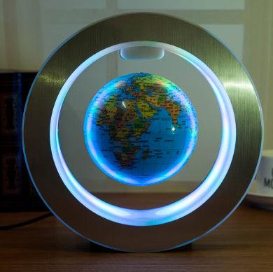 Round LED World Map Floating Globe Magnetic Levitation - Arovion